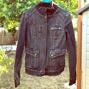Black denim jacket